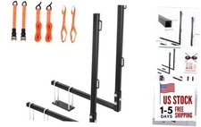 RV Tote Tank Carrier, RV Bumper Mount Tote Tank Holder with 2 Extra Steel