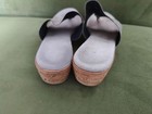 Charleston Shoe Co. WASHABLE! Hilton Thong Wedge Slide Sandals Gold Linen Size 9 — photo 3