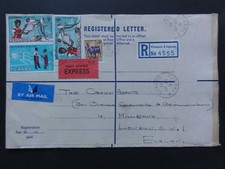 UGANDA R-Express-Luftpostbrief oversized registered express cover  202x256mm