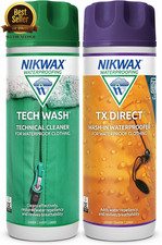 Nikwax Tech Wash & Tx.Direct Twin Pack Wash-In Cleaner Waterproofer  2 X 300ml 33.32 per litre