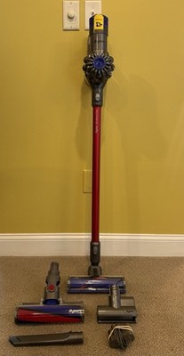 Dyson V6 Absolute Cordless Vacuum Cleaner W/Fluffyhead & Attachments/Charger
