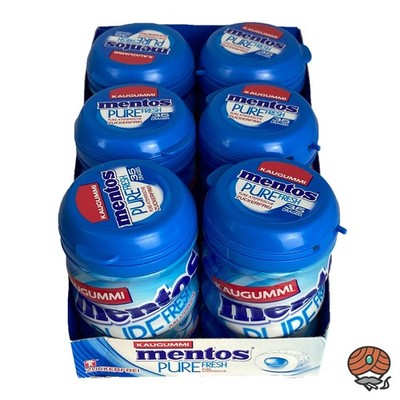Mentos Pure Fresh Kaugummi, Zuckerfrei, Dose 6x 70g à 35 Dragees
