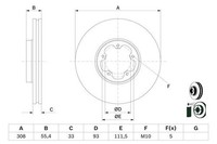2X Bremsscheibe Vorne Bosch 0 986 479 D40 FÜR Ford Bremsscheiben Scheibenbremse