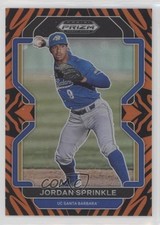 2022 Panini Prizm Draft Picks Tiger Stripes 62/99 Jordan Sprinkle #PDP131 0u66