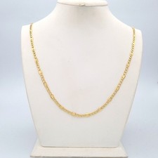 585 Gold Kette 50cm Figaro Steg NEU 14 Karat Gelbgold Halskette 5,10g