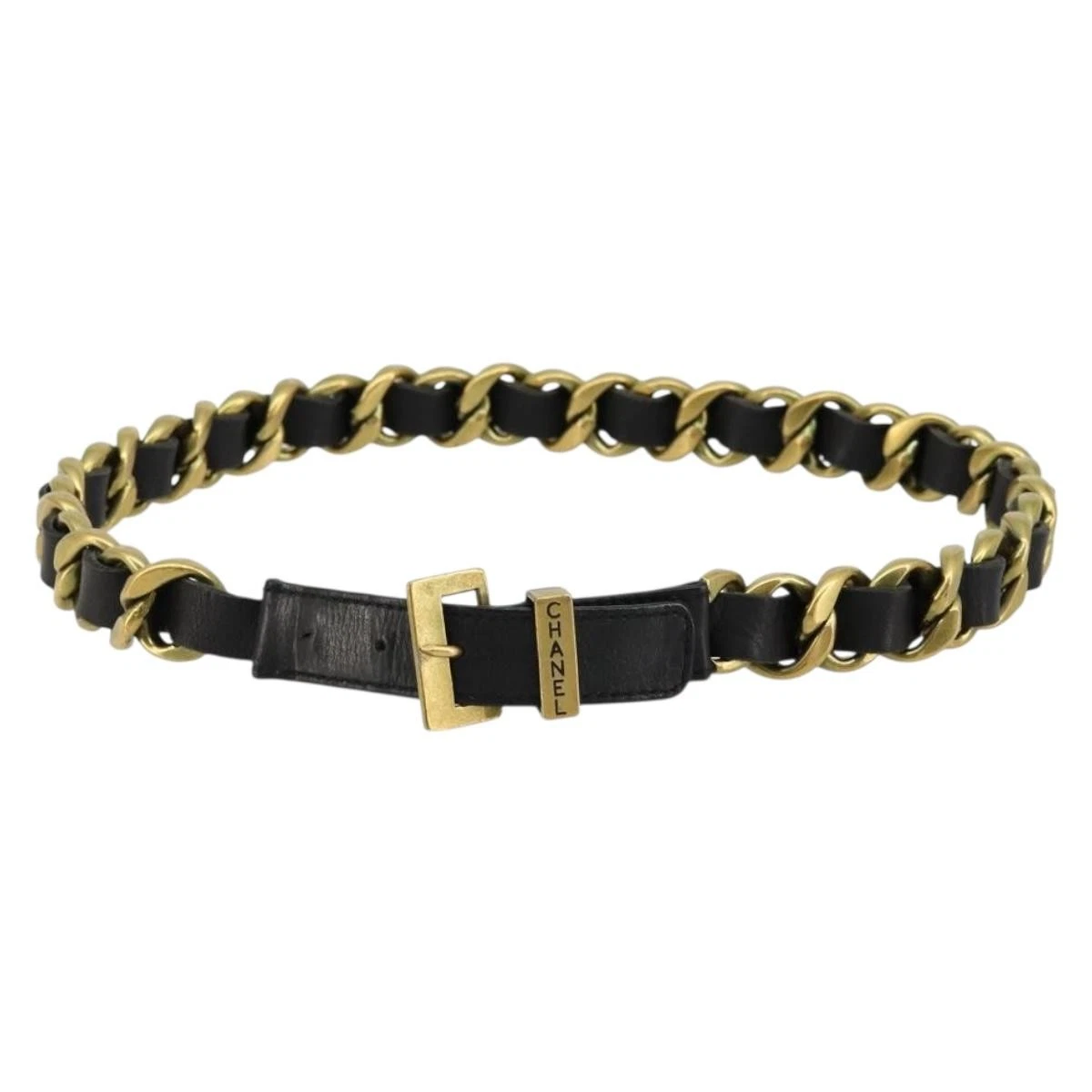CHANEL Belt Leather 33.5\