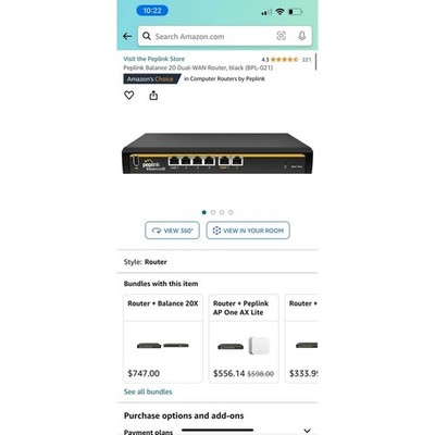 Peplink Balance 20 Dual-WAN Router