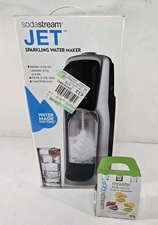 SodaStream Jet Sparkling Water Maker Black & Silver - NEW Old Stock (2010s)
