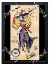 Historic Acaric Circlets, garters for cyclists, c.1895 Advertising Postcard