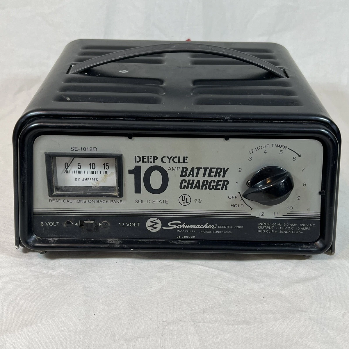 SCHUMACHER 6V 12V 10amp Battery Charger Model SE-40-MA, 57% OFF