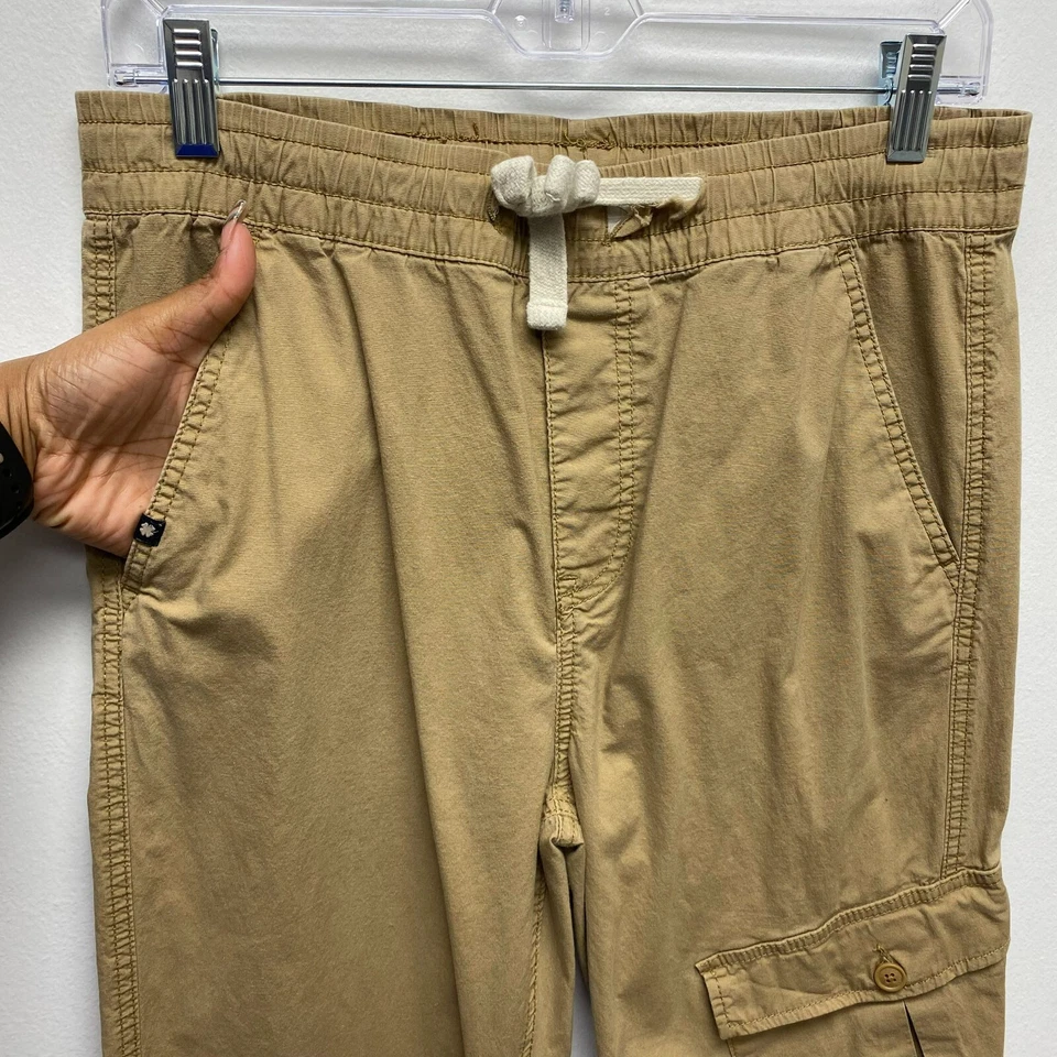 Lucky Brand 男孩 棕色 抽绳 弹性腰围 弹力 拉工装裤 XL — 第 3/4 张图片