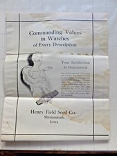 Watches of Every Description. 1930 Fold-out Brochure. Henry Field Seed Co., Iowa