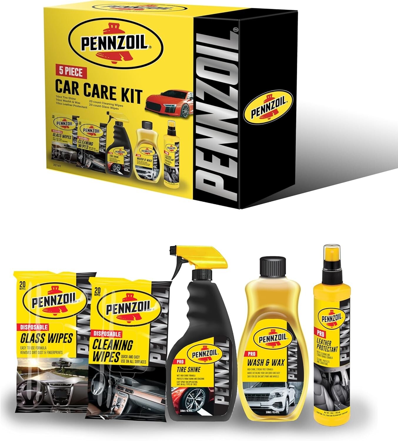 NEW Pennzoil Car Care Kit 5 Piece Complete Car Detail Pack!!
