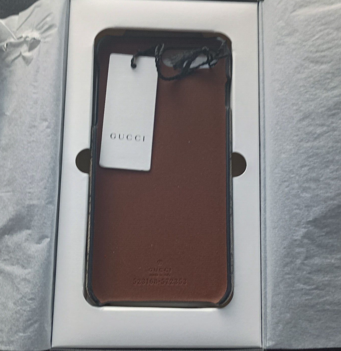 GUCCI GG Supreme Monogram Ophidia iPhone 8 Plus Case Beige Canvas