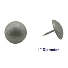 C.S. Osborne 50 Pcs 1" Diameter Zinc Plated Matte Pewter Nail 6988-ZPM Tacks
