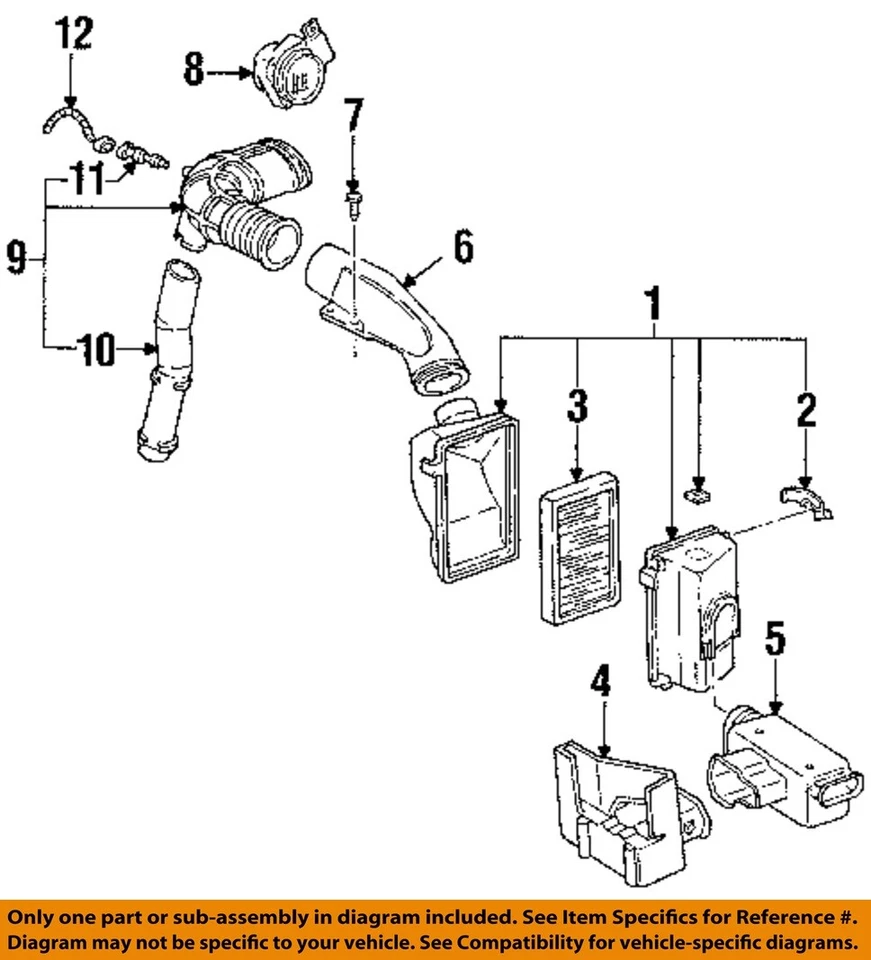 Conjunto de filtro de aire usado se adapta a: Chevrolet Camaro 1995 grado A Foto 3 de 4