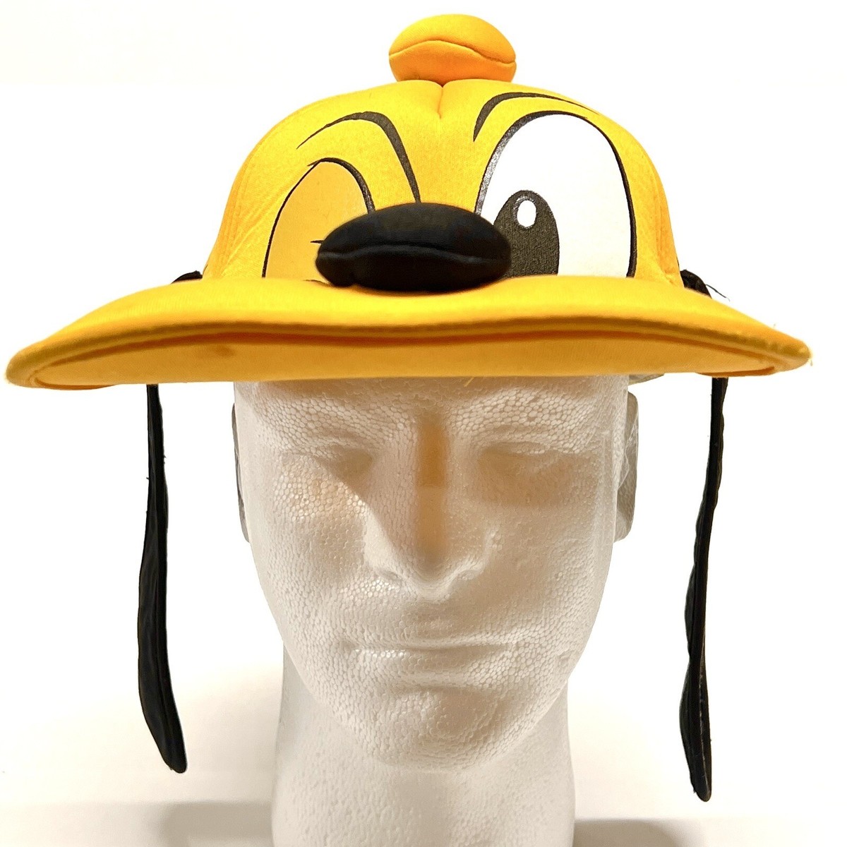 VTG Pluto Hat Baseball Cap 90s Mickey Walt Disney World Long Brim