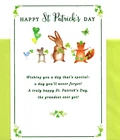 Happy St. Patrick's Day Luck Friends Forest Animals Hallmark Greeting Card