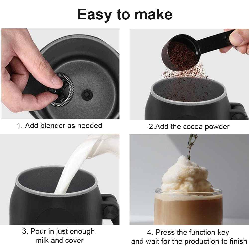 Electric Milk Frother Hot Chocolate Maker Machine Milk Steamer Frother