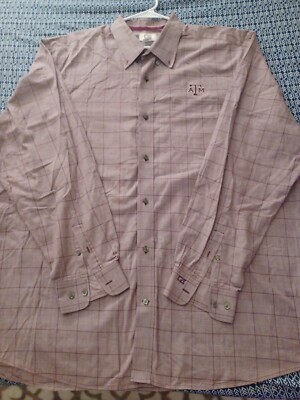 Texas AM Aggies Shirt Men 3XL XXXL Maroon Button Up NCAA SEC