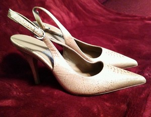 snakeskin slingback heels