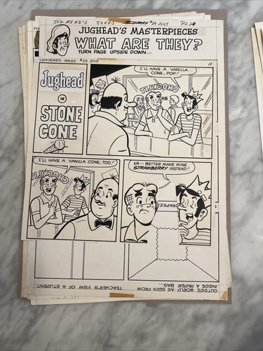 Archie Comics Original Art - Jughead’s Jokes #29 1967 Near Full Issue - 28 Pages - Picture 13 of 24