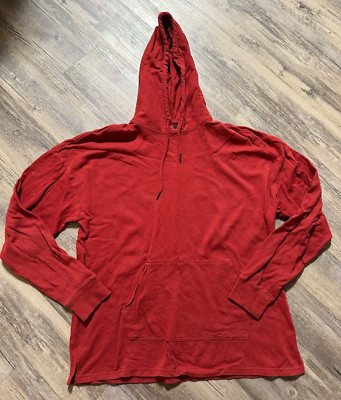 PacSun Men s Size M Lightweight Rust Orange Pullover Hooded Sweatshirt