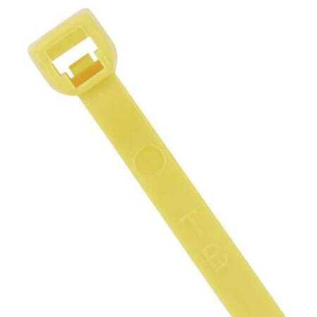 Power First 36J230 Cable Tie, 14-1/2 In L, 4 In Max Bundle Dia., Yellow, Nylon