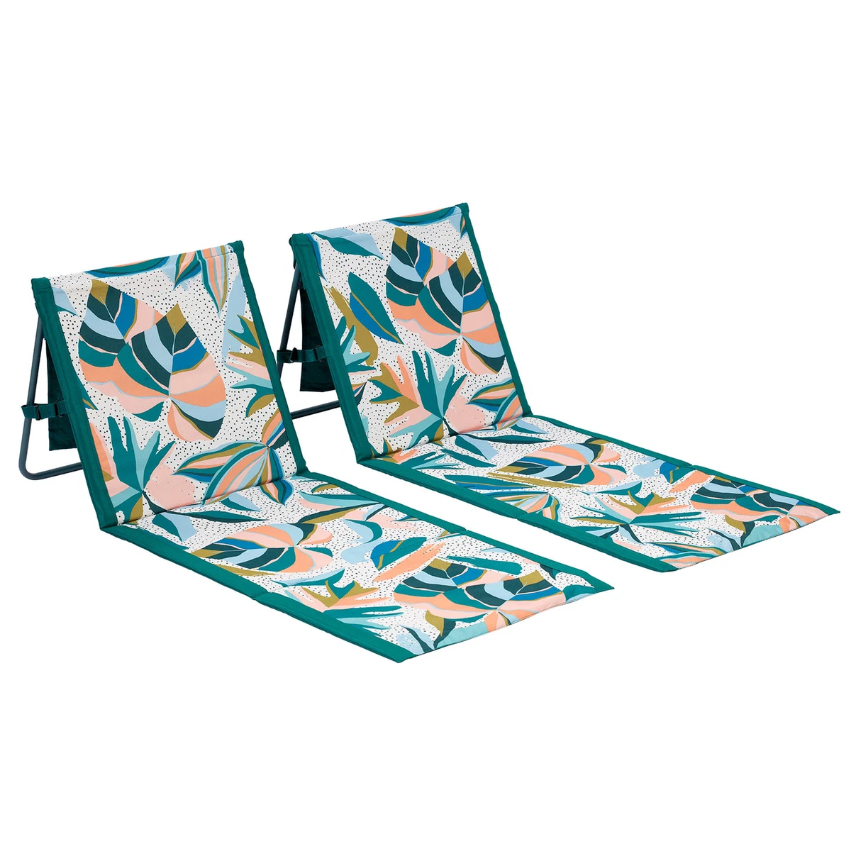 OB Lightspeed Outdoors 2 Pack Lounger Park and Beach Chair Punchy