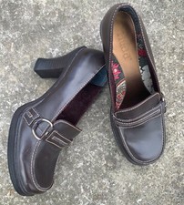 Vintage 90s MUDD Loafers 8.5 AGENT Platform Pumps Buckle Chunky Heel Grunge Y2K