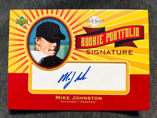 2004 Upper Deck Play Ball Mike Johnston Rookie RC Portfolio Signature Auto Card. rookie card picture