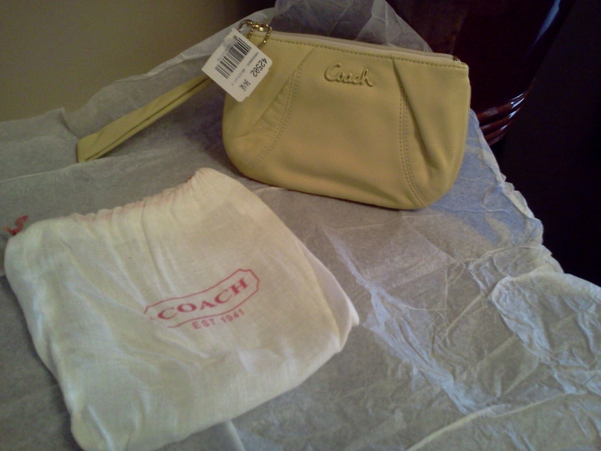Brand New Coach Yellow Wristlet with Tags | eBay