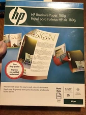 HP Inkjet Tri-Fold Brochure Paper Matte Finish 8.5" x 11"  100pcs New, Sealed