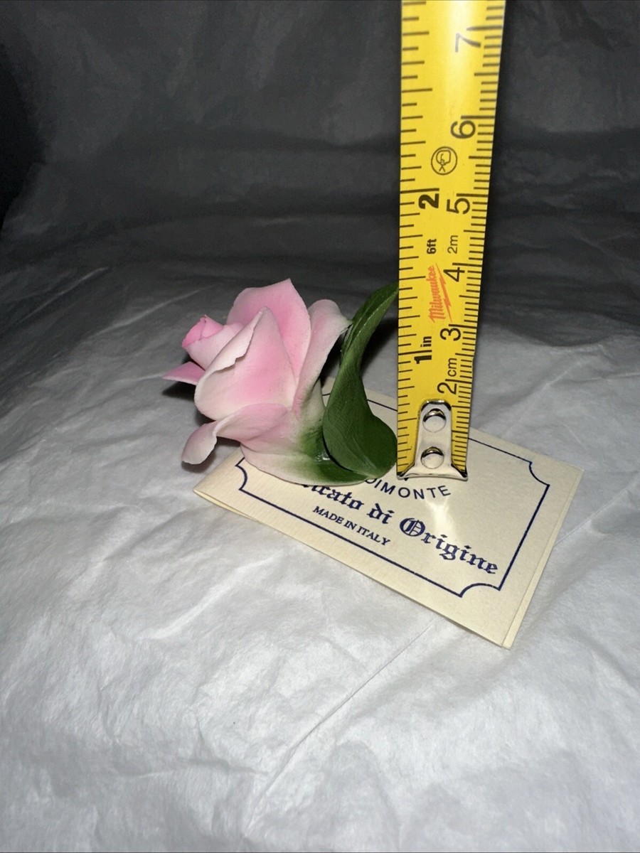 Napoleon Italy Rare Capodimonte Porcelain Flowers - Pink Colored