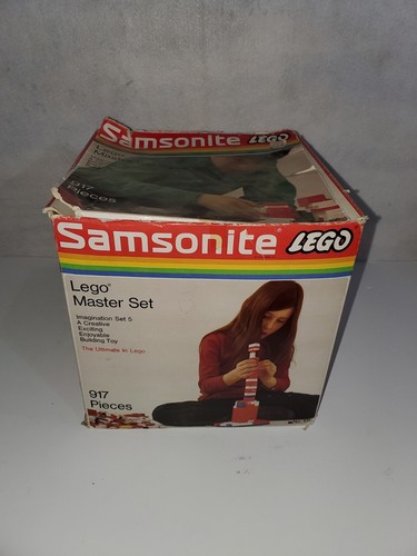 RARE! 1971- Lego MASTER Set By #105-3 Samsonite -917 pieces-Incomplete (880 pcs)