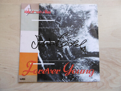 Marian Gold Autogramm signed 18x18 cm Single ''Alphaville - Forever Young''