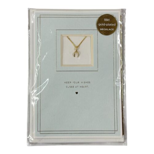 Hallmark Signature Birthday Card With 14k Gold Plated Wishbone Necklace