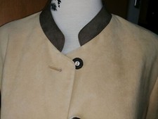 Neue Distler Lederjacke beige Lederimitat 55 820 N