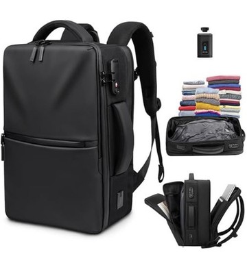 Zurligi Vacuum Backpack for Travel , 30-70L Expandable, TSA Lock No Pump