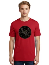 Scorpio-Zodiac-Sign-1 Mens Graphic Tee, 100% Cotton, Casual Summer Wear