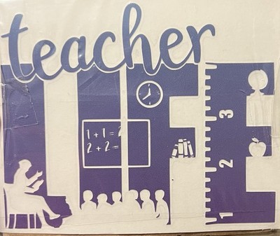 Decal Vinyl, Permanent Teacher, Life, School, Teaching Craft Crafting Supplies,