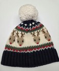 Baby GAP 12-18 Month Soft Knit Pom Pom Fairisle Reindeer Beanie & Mitten Set — photo 5