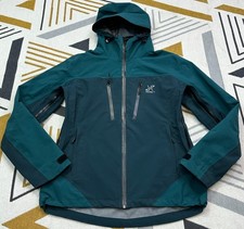 REVOLUTIONRACE SILENCE PROSHELL 2.0 WOMENS WATERPROOF HIKING JACKET TEAL SIZE L