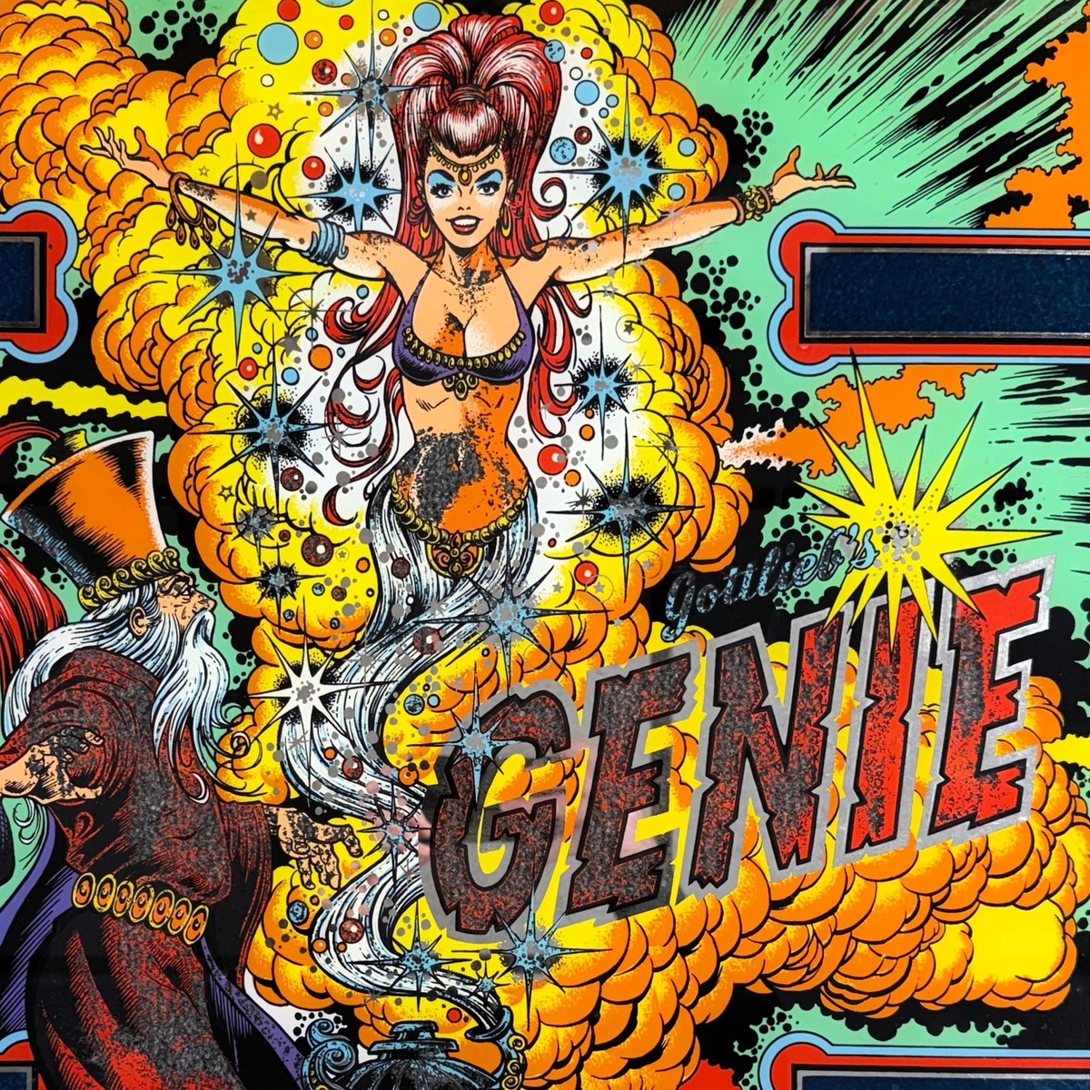 Gottlieb Genie Pinball Machine Game Backglass ORIGINAL | eBay