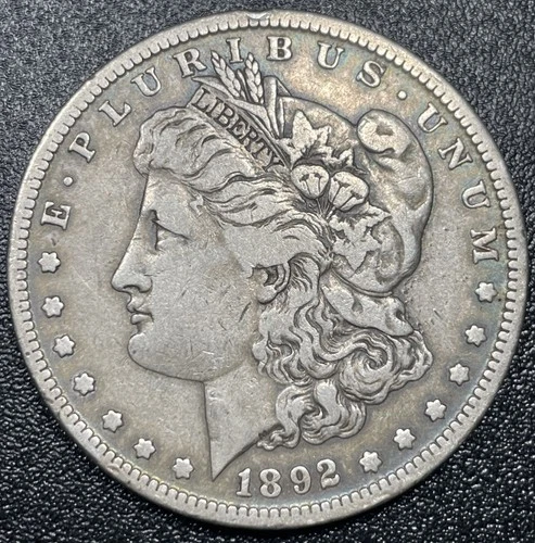 1892 S Morgan Silver Dollar $1 VF Very Fine High Grade