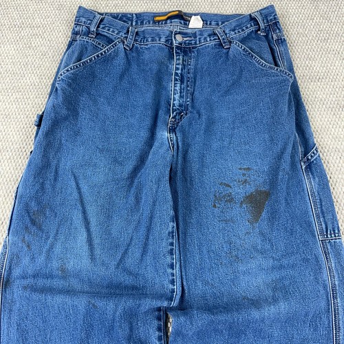 Vintage Levis Silver Tab Carpenter Jeans Men 34x32 Baggy Y2K Skate Grunge 90s - Picture 6 of 19