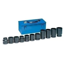 Grey Pneumatic 9157 1" Drive 6-Point Metric Wheel Socket Set 11-Piece