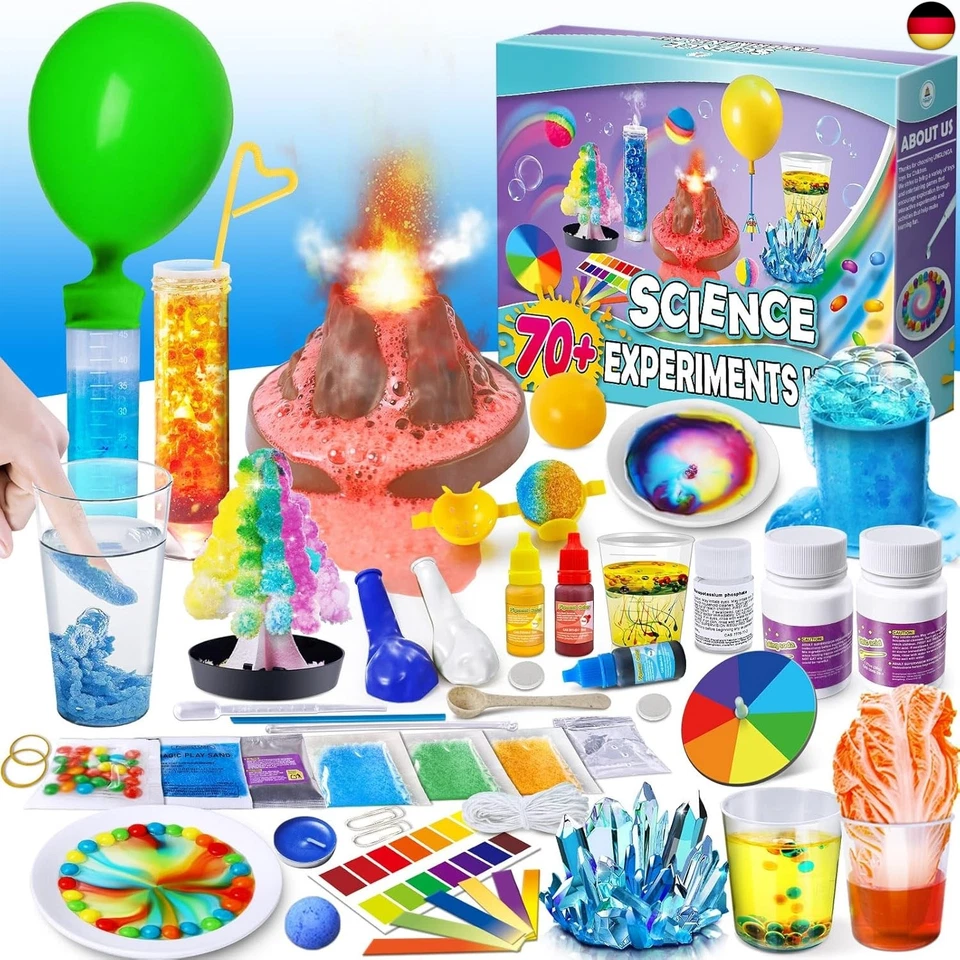 UNGLINGA 70+ Experimente Kits für Kinder Jungen Mädchen, Wissenschaft E