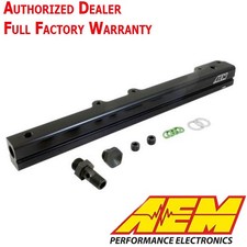 Aem 25-109bk Black Fuel Rail For 96-00 Honda Civic Ex 96-97 Del Sol 1.6l Vtec
