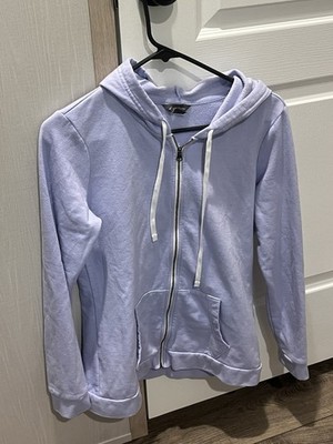 Eddie Bauer Women's Purple Fleece Full Zip Hooded Hoodie Pockets Size S